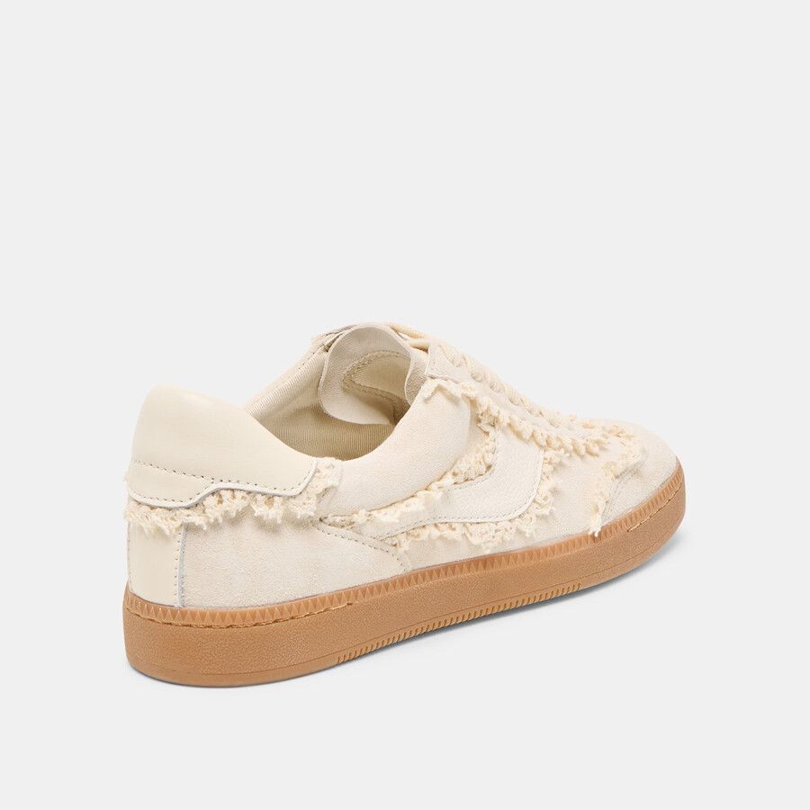 avviso sneakers in pizzo scamosciato avorio