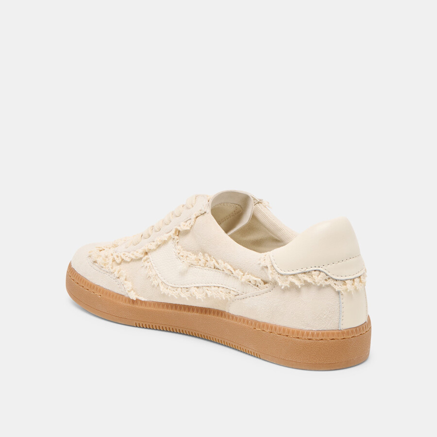avviso sneakers in pizzo scamosciato avorio