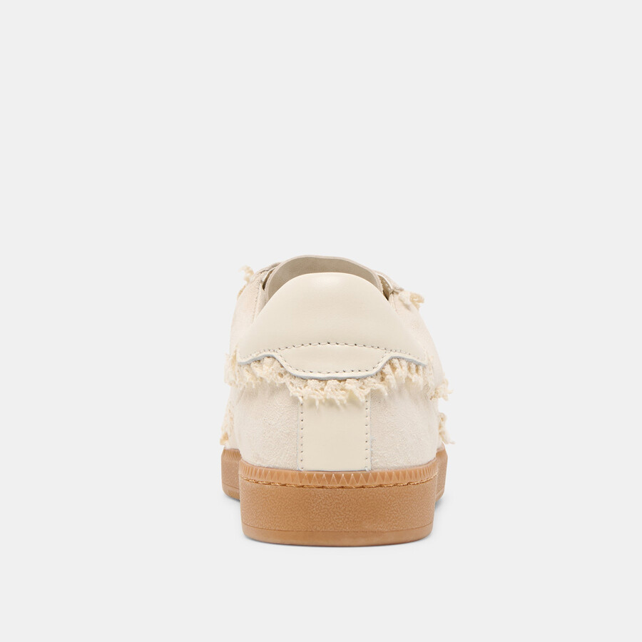 avviso sneakers in pizzo scamosciato avorio