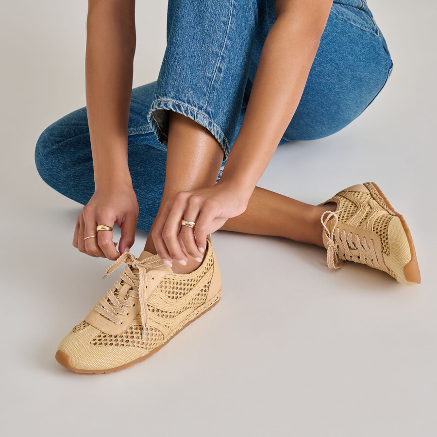 dream sneakers lt rafia intrecciata naturale
