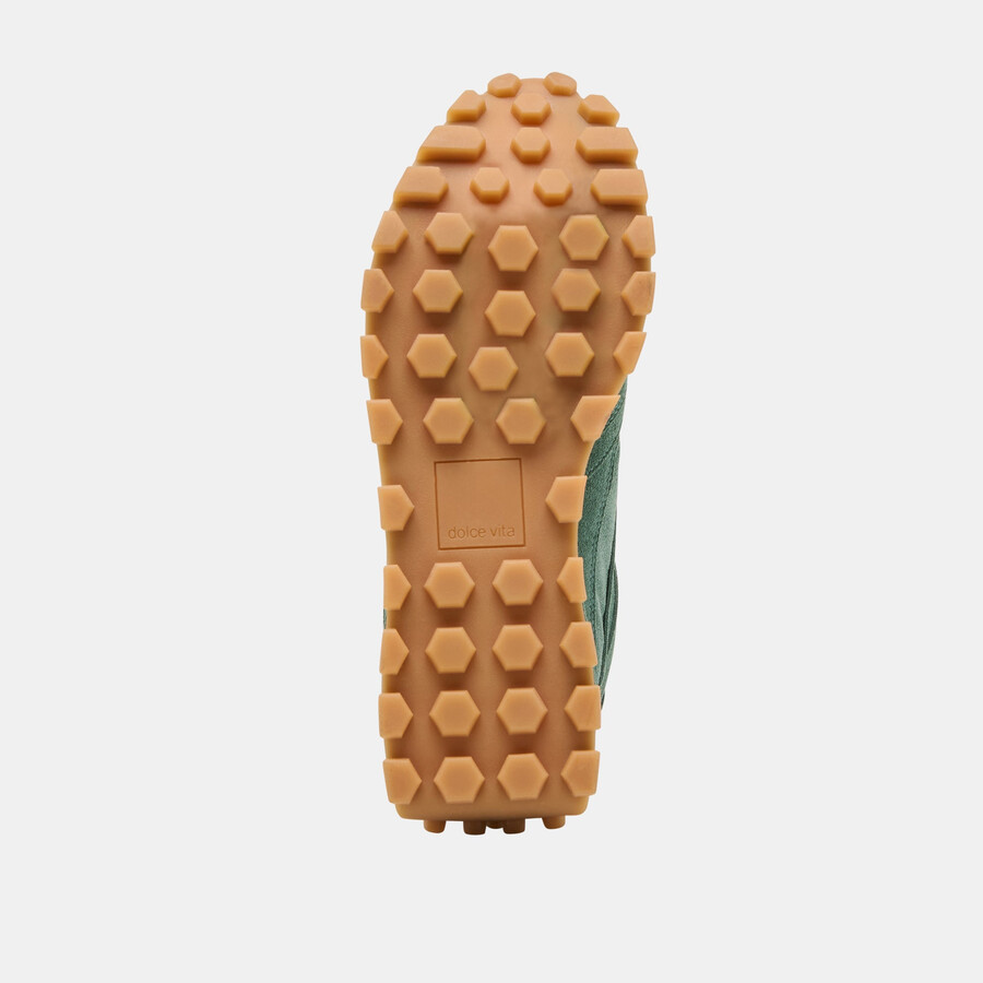 sneakers tricia in pelle scamosciata verde scuro