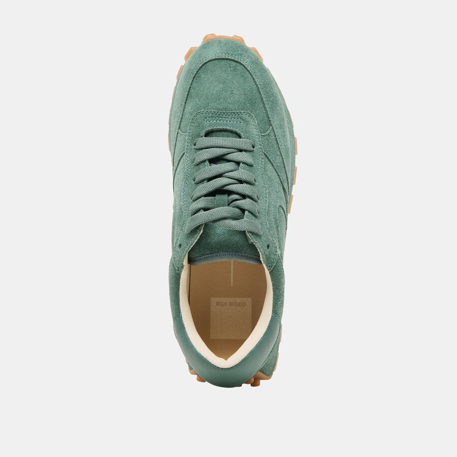 sneakers tricia in pelle scamosciata verde scuro