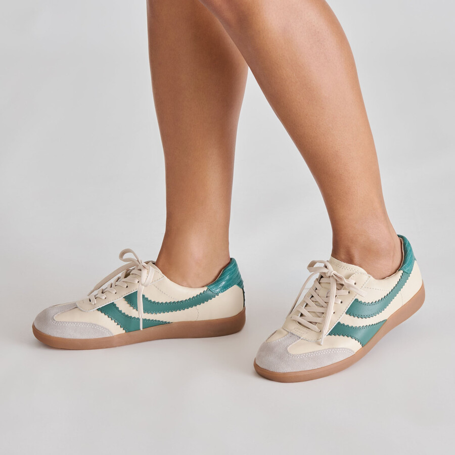 merit sneakers bianco verde pelle