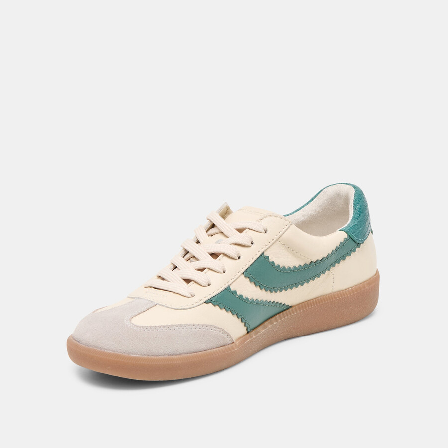 merit sneakers bianco verde pelle