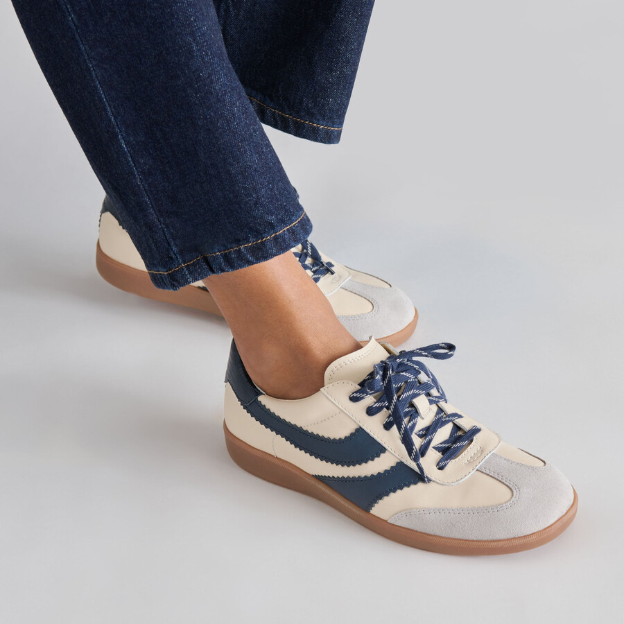 merit sneakers bianco blu pelle