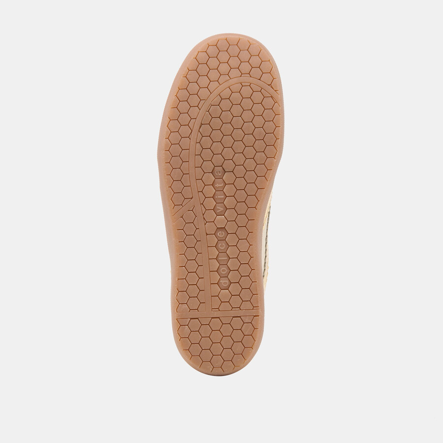 merit sneakers in pelle bianca e oro