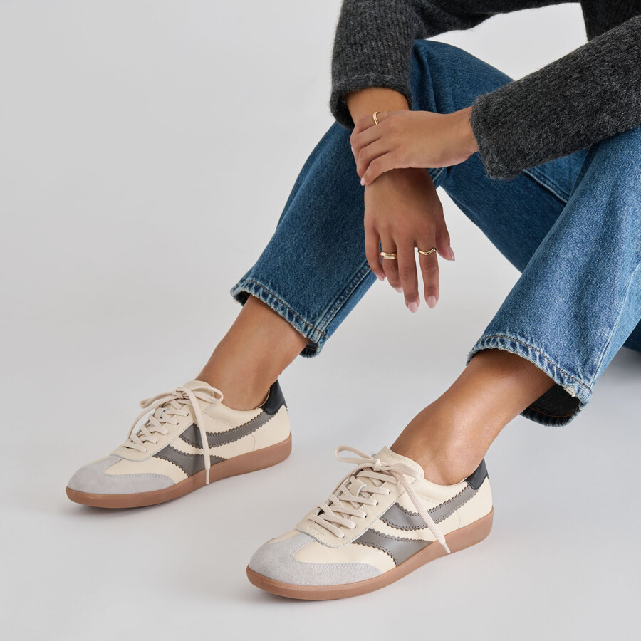 merit sneakers bianco grigio pelle