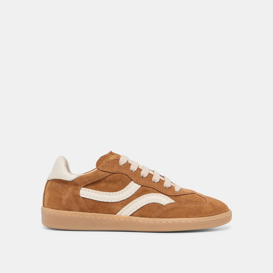 sneakers ribelli in pelle scamosciata color pecan