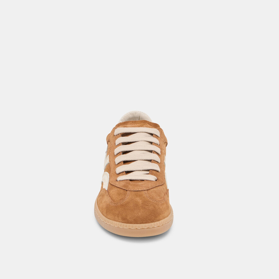 sneakers ribelli in pelle scamosciata color pecan