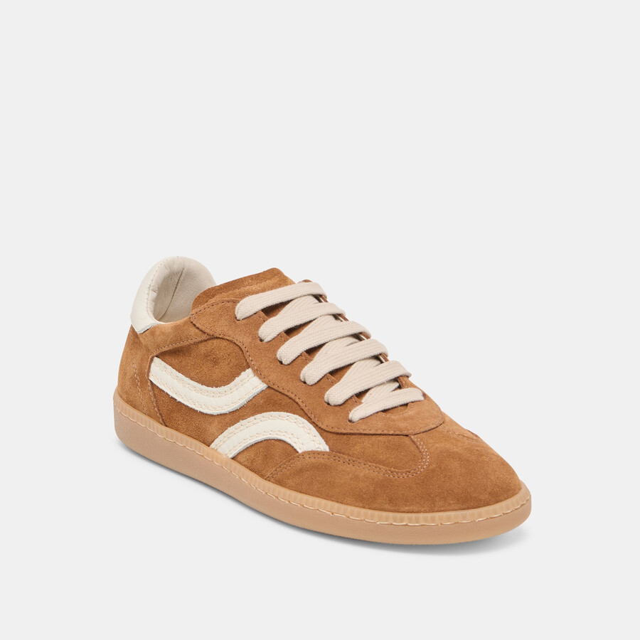 sneakers ribelli in pelle scamosciata color pecan