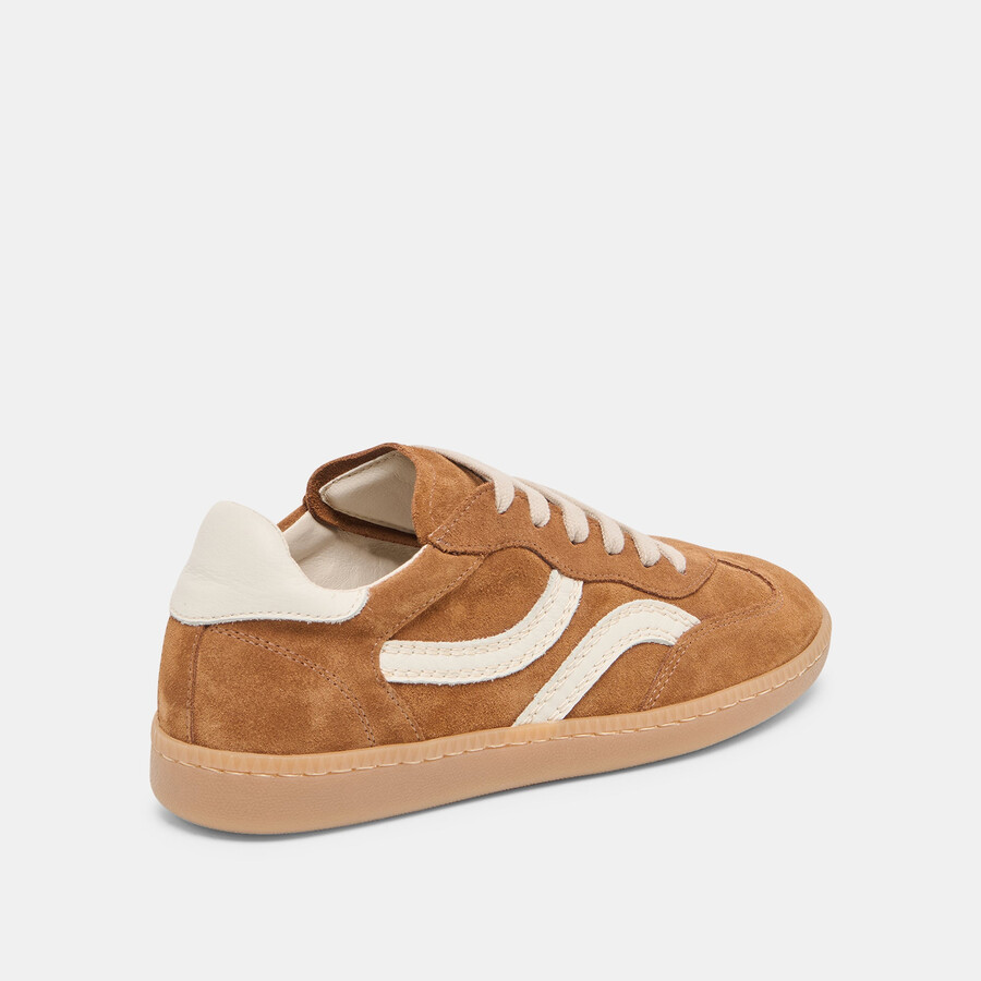 sneakers ribelli in pelle scamosciata color pecan