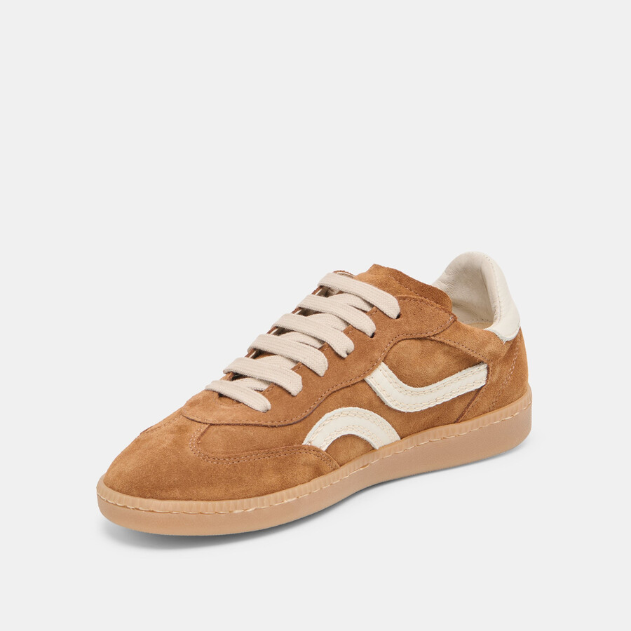 sneakers ribelli in pelle scamosciata color pecan
