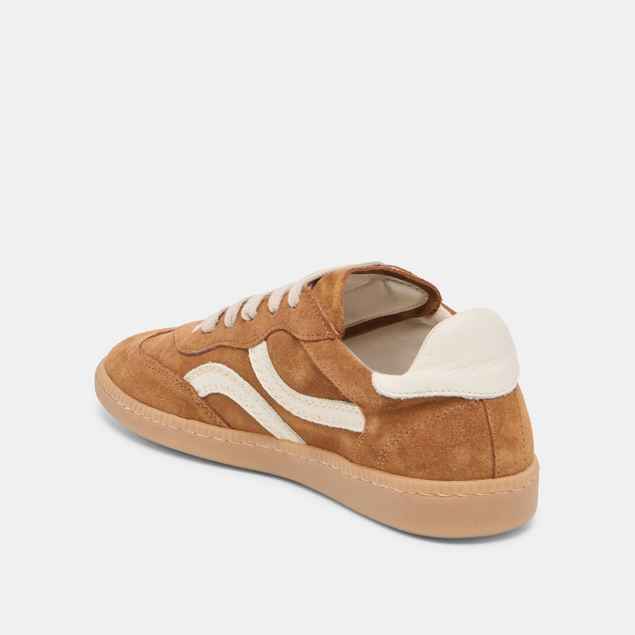 sneakers ribelli in pelle scamosciata color pecan