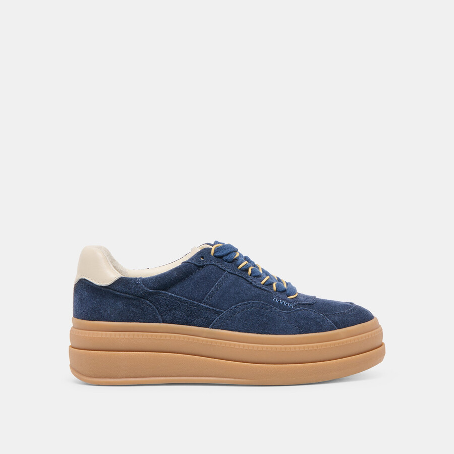 sneakers naomy h2o in pelle scamosciata blu navy