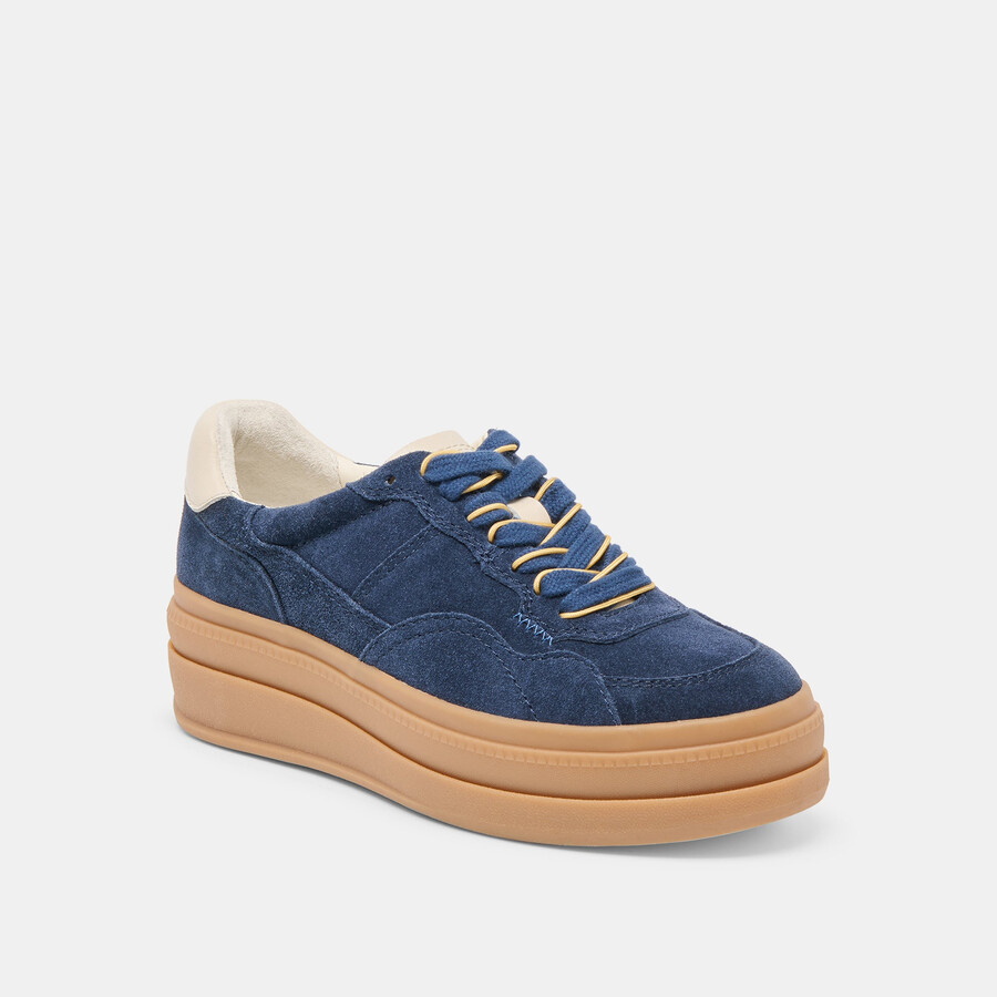 sneakers naomy h2o in pelle scamosciata blu navy