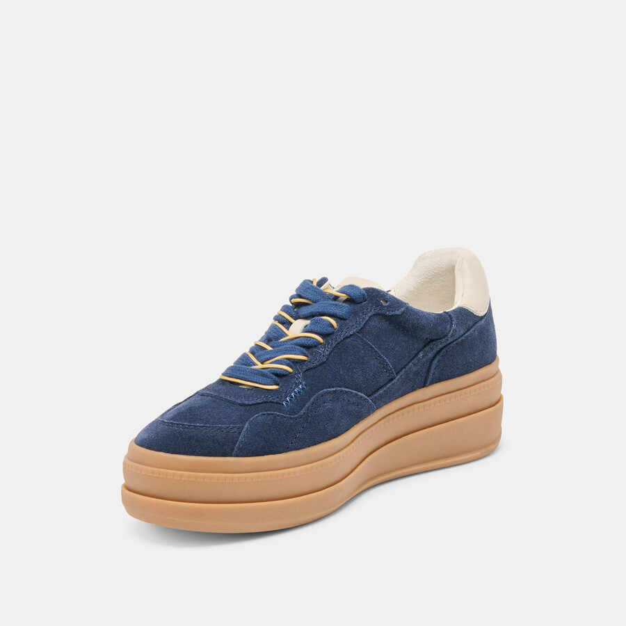 sneakers naomy h2o in pelle scamosciata blu navy