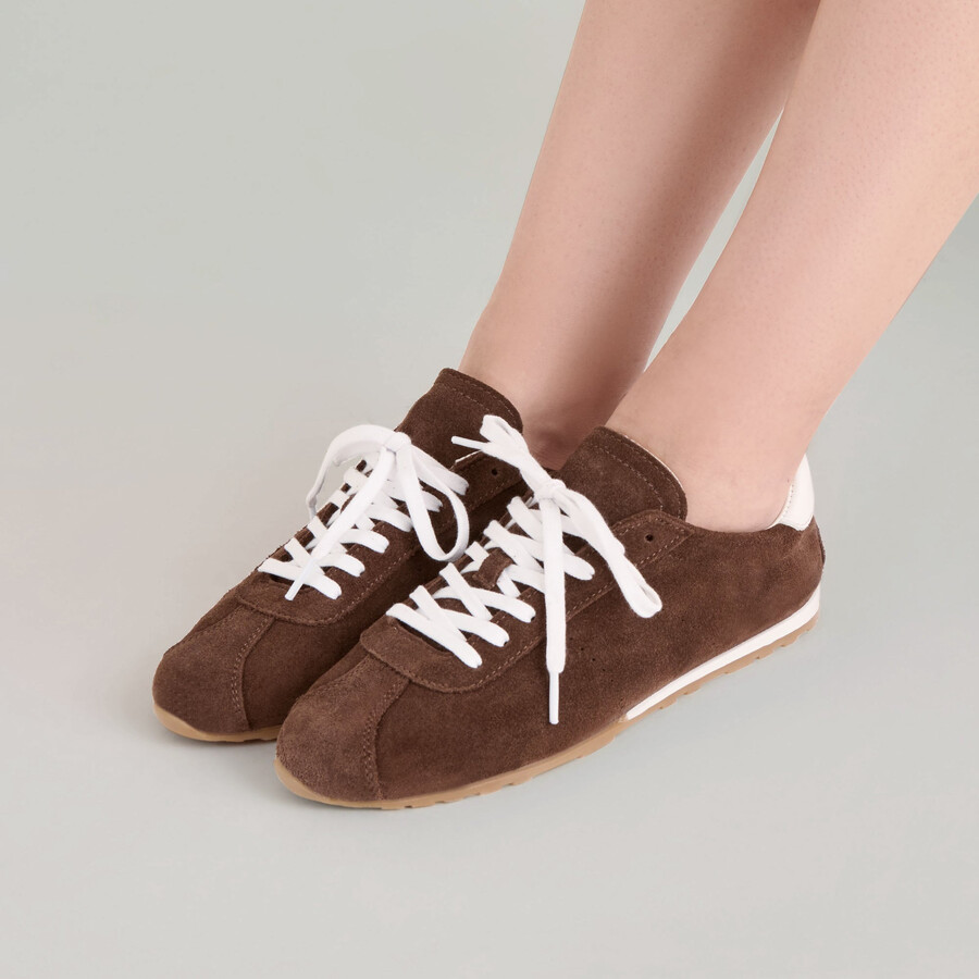 scarpe da ginnastica serina dk in pelle scamosciata marrone