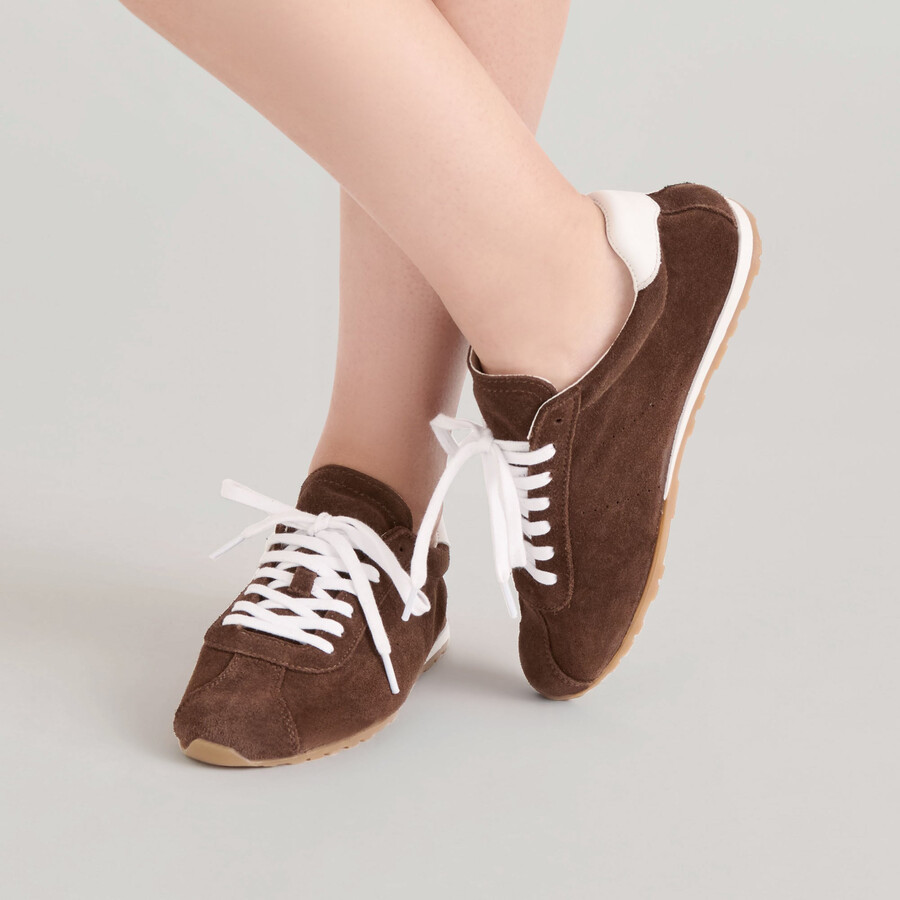 scarpe da ginnastica serina dk in pelle scamosciata marrone