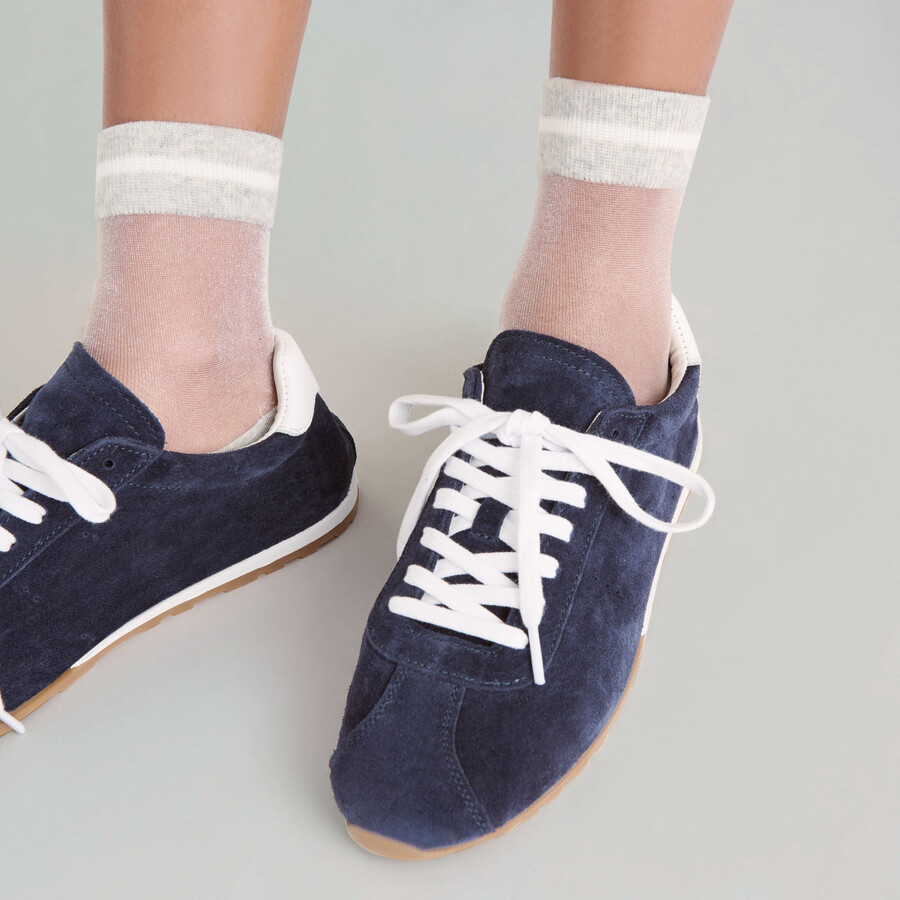 sneakers serina in pelle scamosciata blu navy