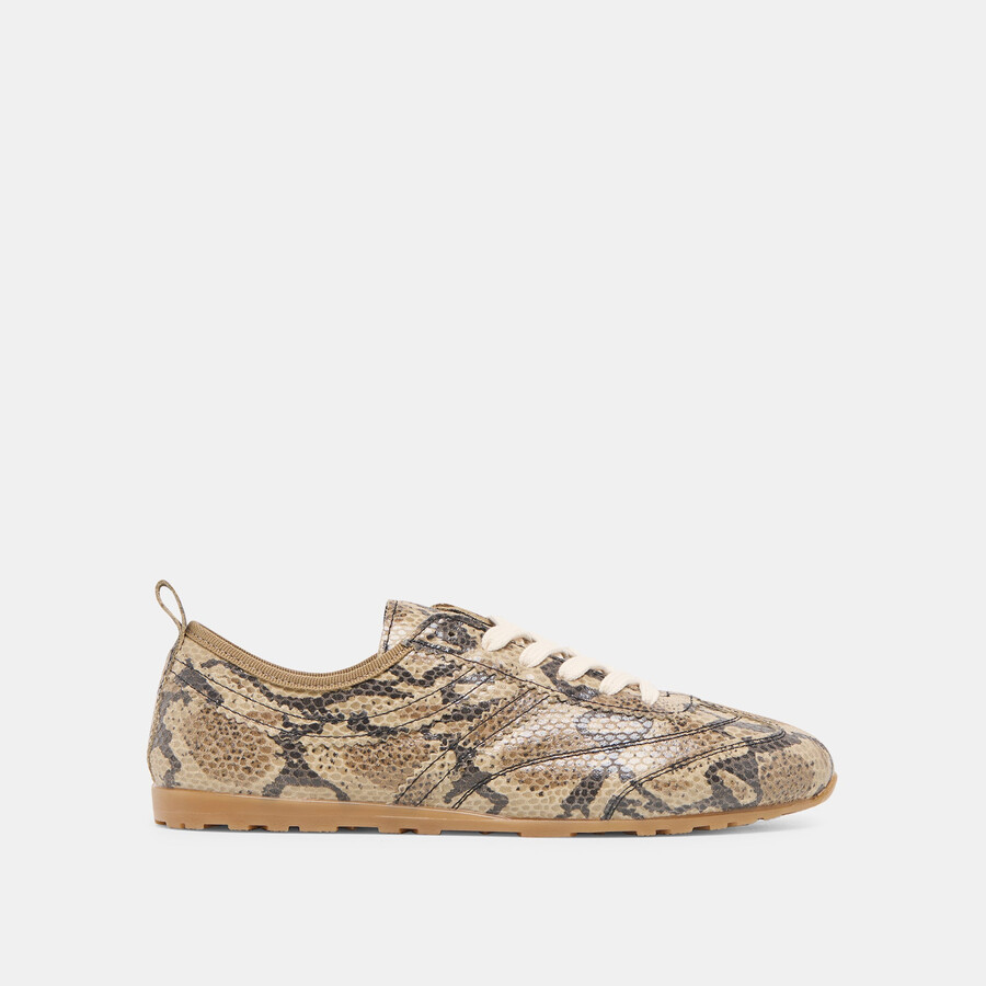 sneakers viper in pelle goffrata con stampa serpente