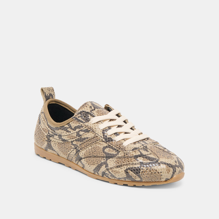 sneakers viper in pelle goffrata con stampa serpente