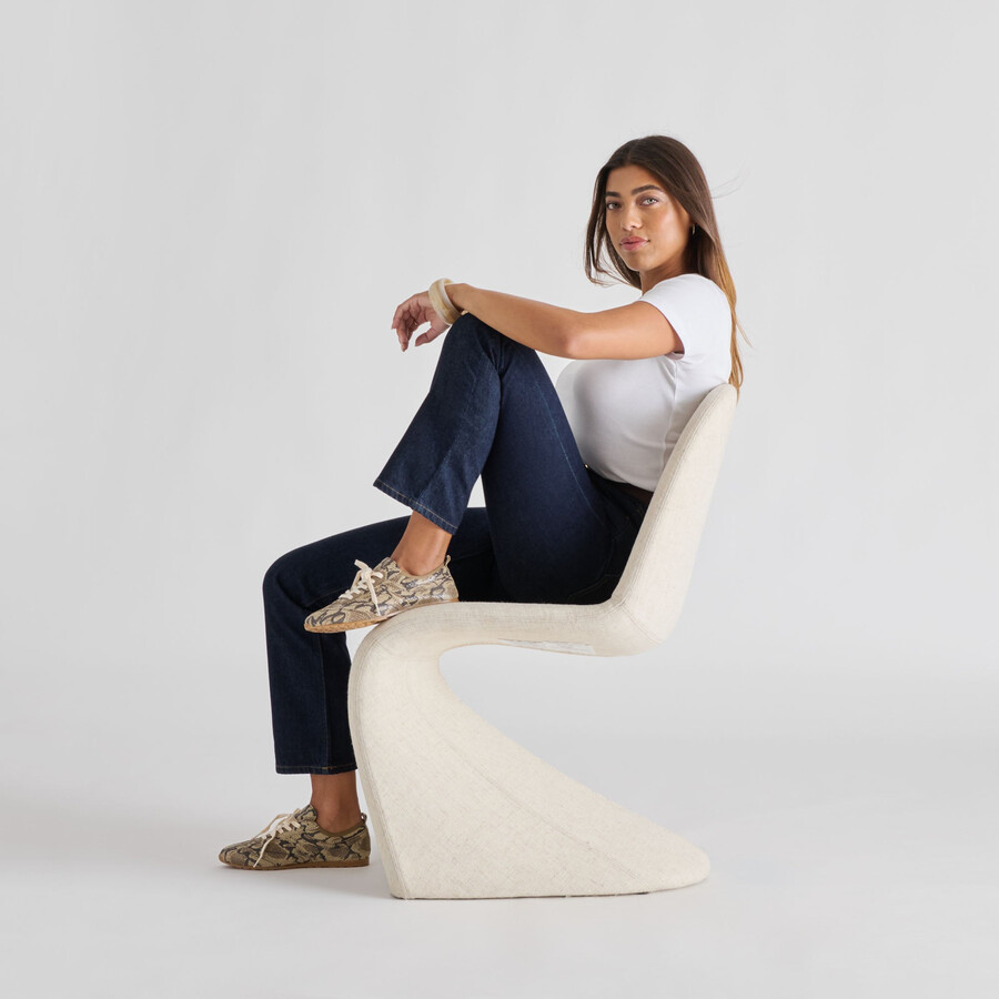 sneakers viper in pelle goffrata con stampa serpente