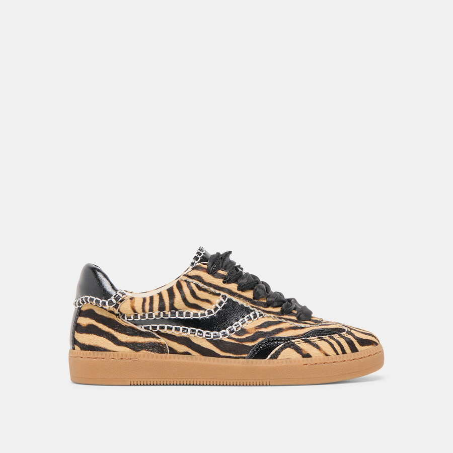 avviso sneakers stitch in pelo di vitello tigre