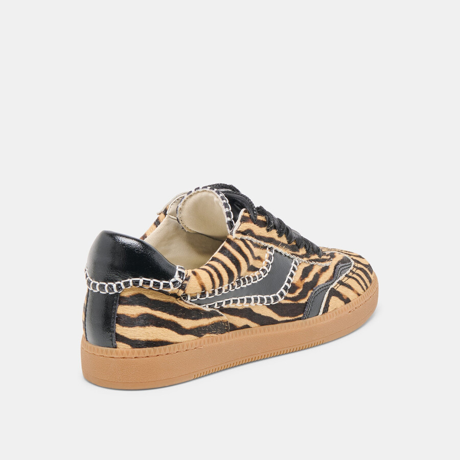 avviso sneakers stitch in pelo di vitello tigre