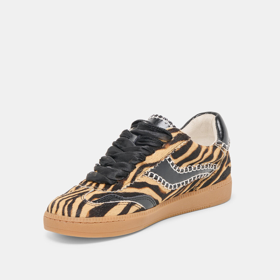 avviso sneakers stitch in pelo di vitello tigre