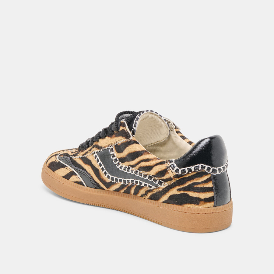avviso sneakers stitch in pelo di vitello tigre