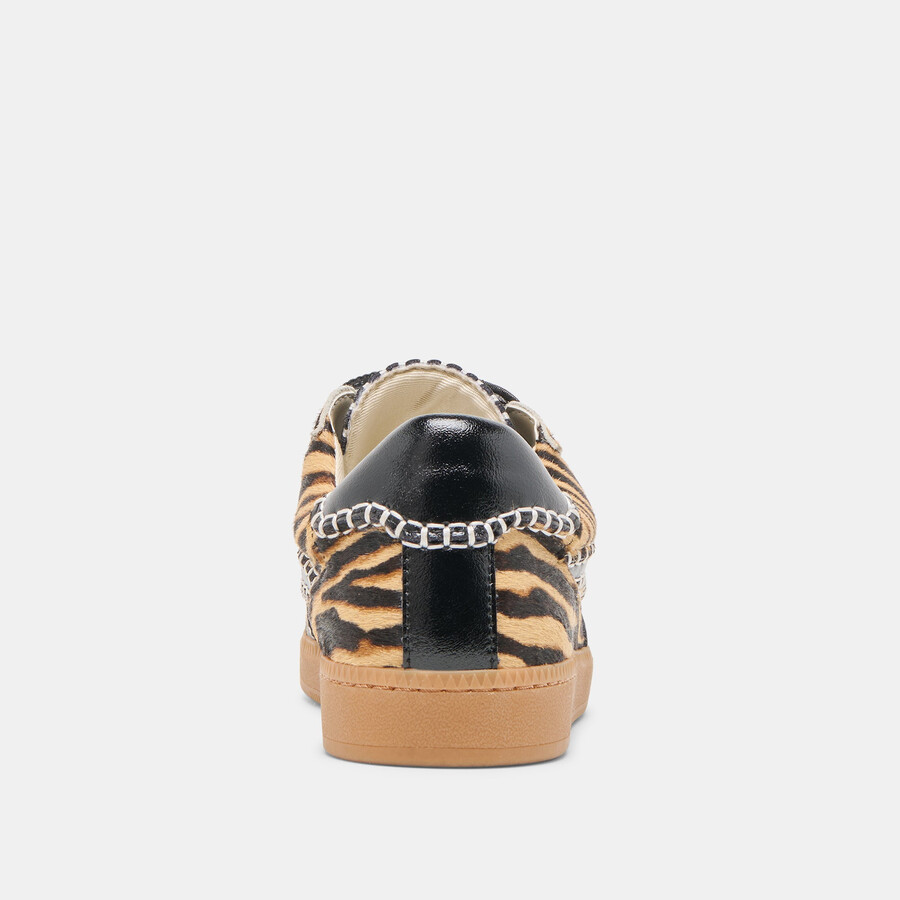 avviso sneakers stitch in pelo di vitello tigre