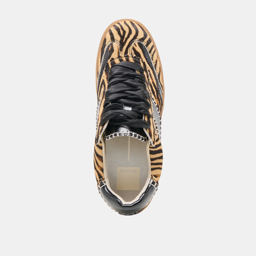 avviso sneakers stitch in pelo di vitello tigre