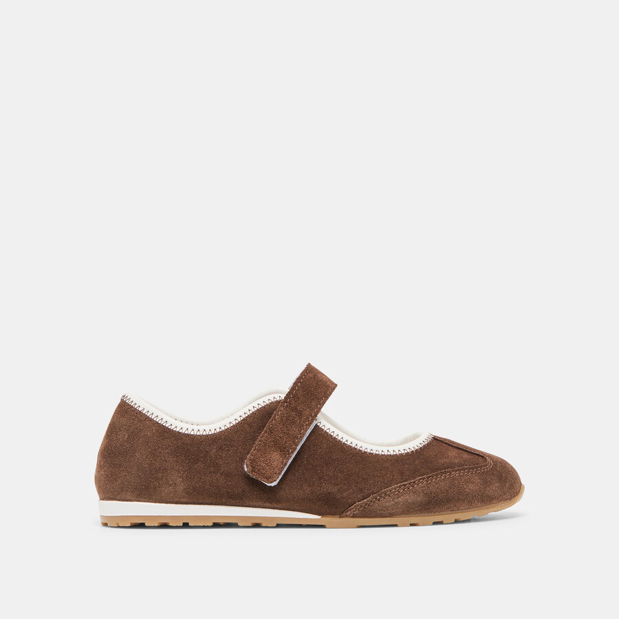 sneakers sofya in pelle scamosciata marrone scuro