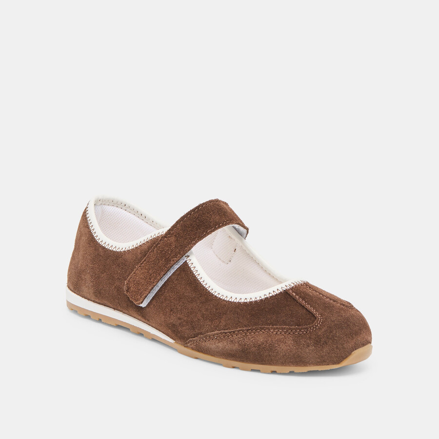 sneakers sofya in pelle scamosciata marrone scuro