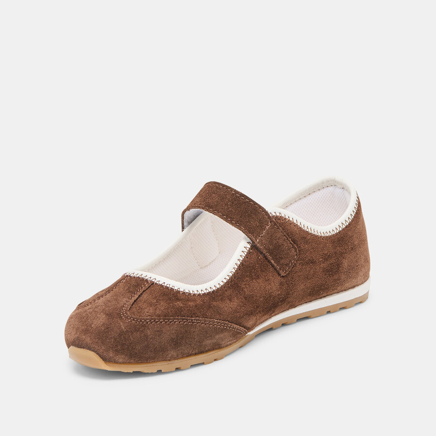 sneakers sofya in pelle scamosciata marrone scuro