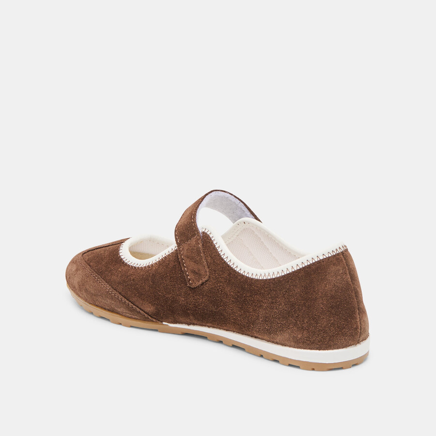 sneakers sofya in pelle scamosciata marrone scuro