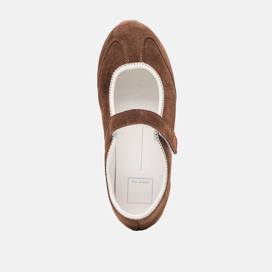 sneakers sofya in pelle scamosciata marrone scuro