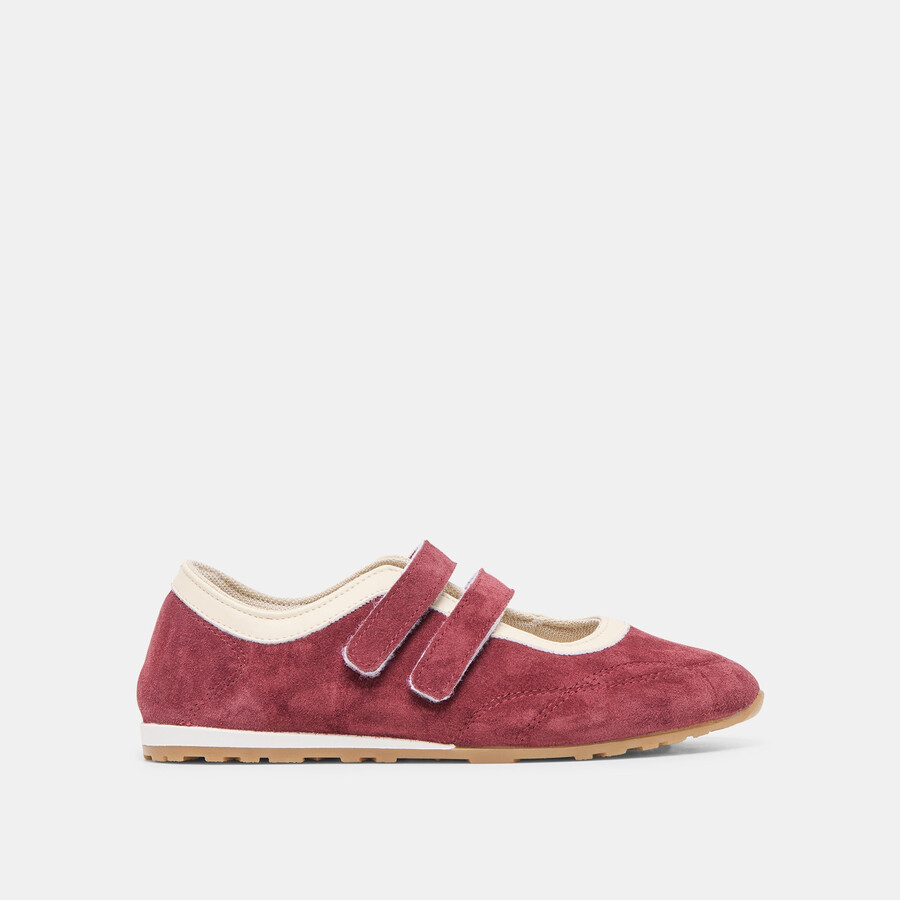 sneakers swan in pelle scamosciata bordeaux