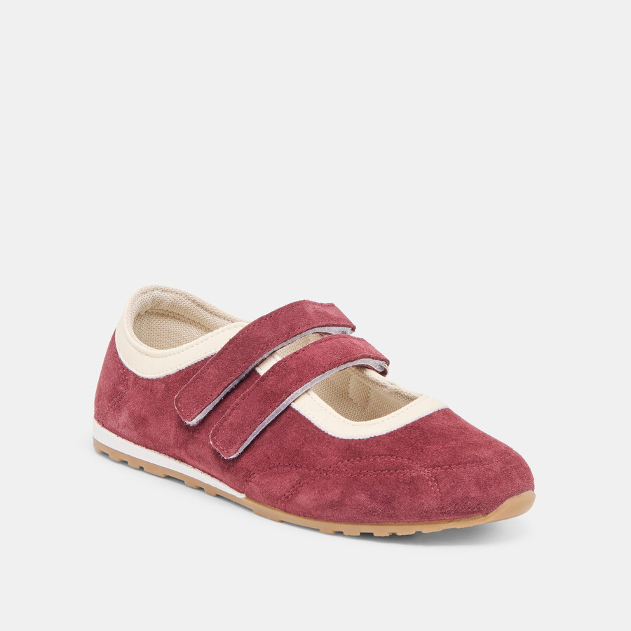 sneakers swan in pelle scamosciata bordeaux