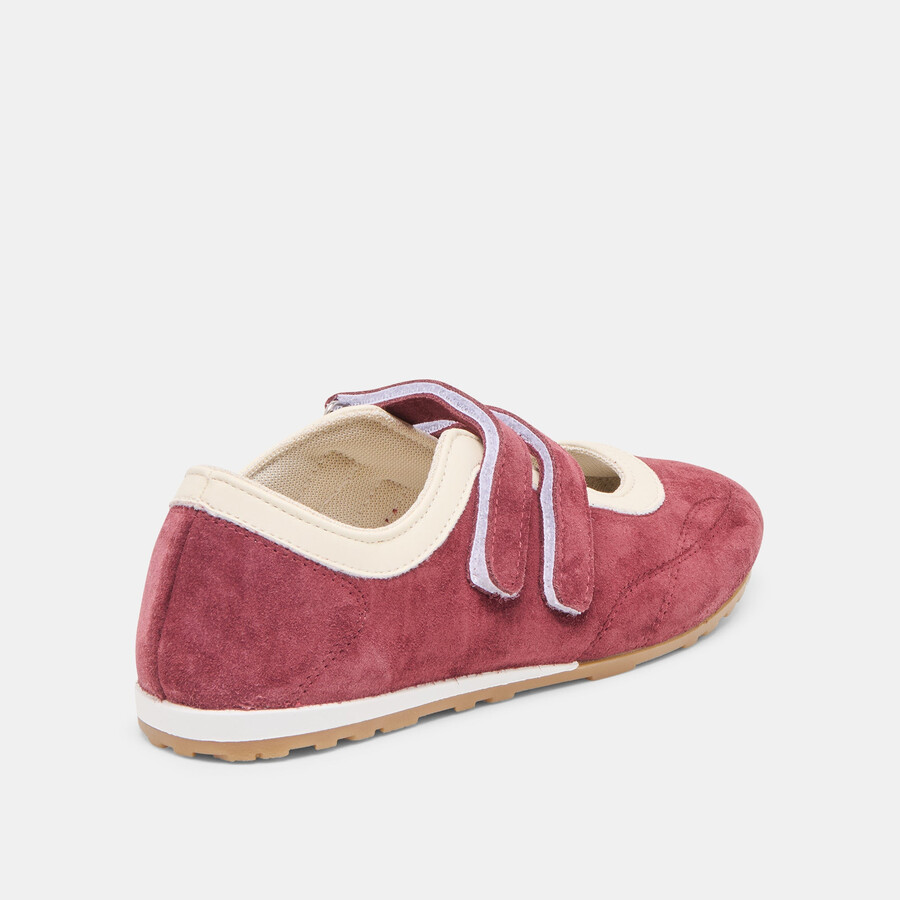 sneakers swan in pelle scamosciata bordeaux