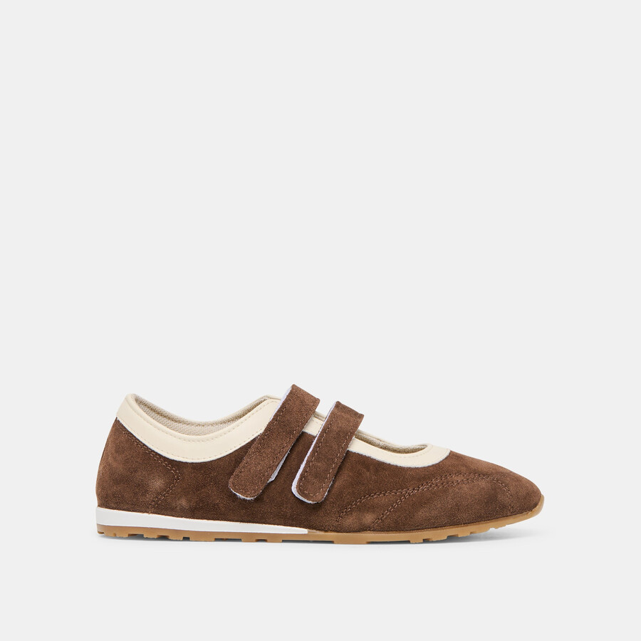 sneakers swan in pelle scamosciata marrone scuro