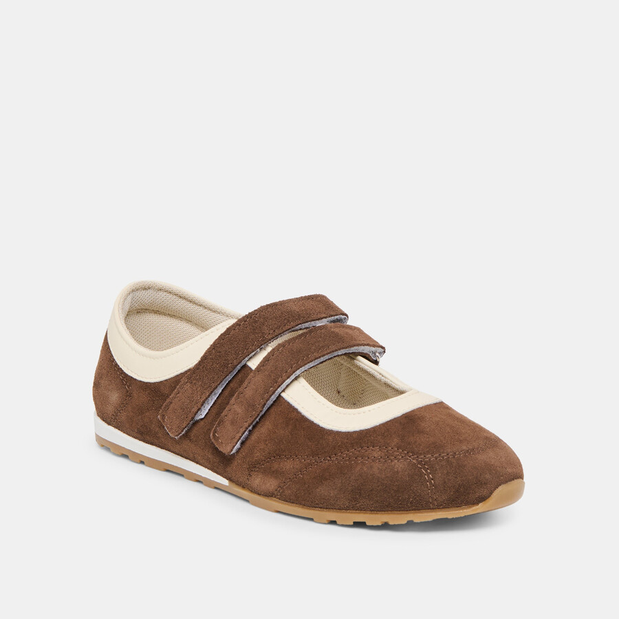 sneakers swan in pelle scamosciata marrone scuro