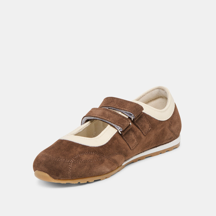 sneakers swan in pelle scamosciata marrone scuro