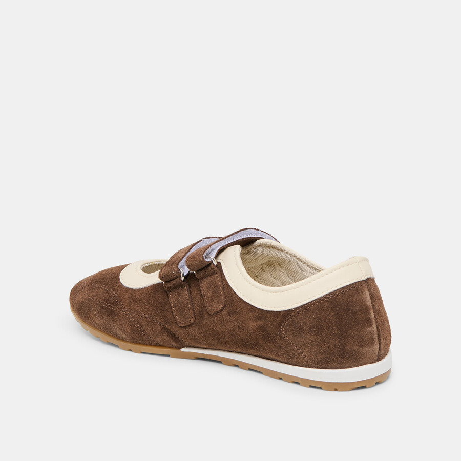 sneakers swan in pelle scamosciata marrone scuro
