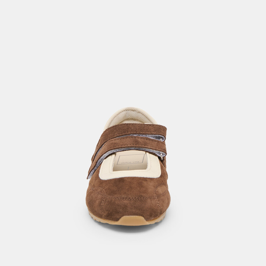 sneakers swan in pelle scamosciata marrone scuro