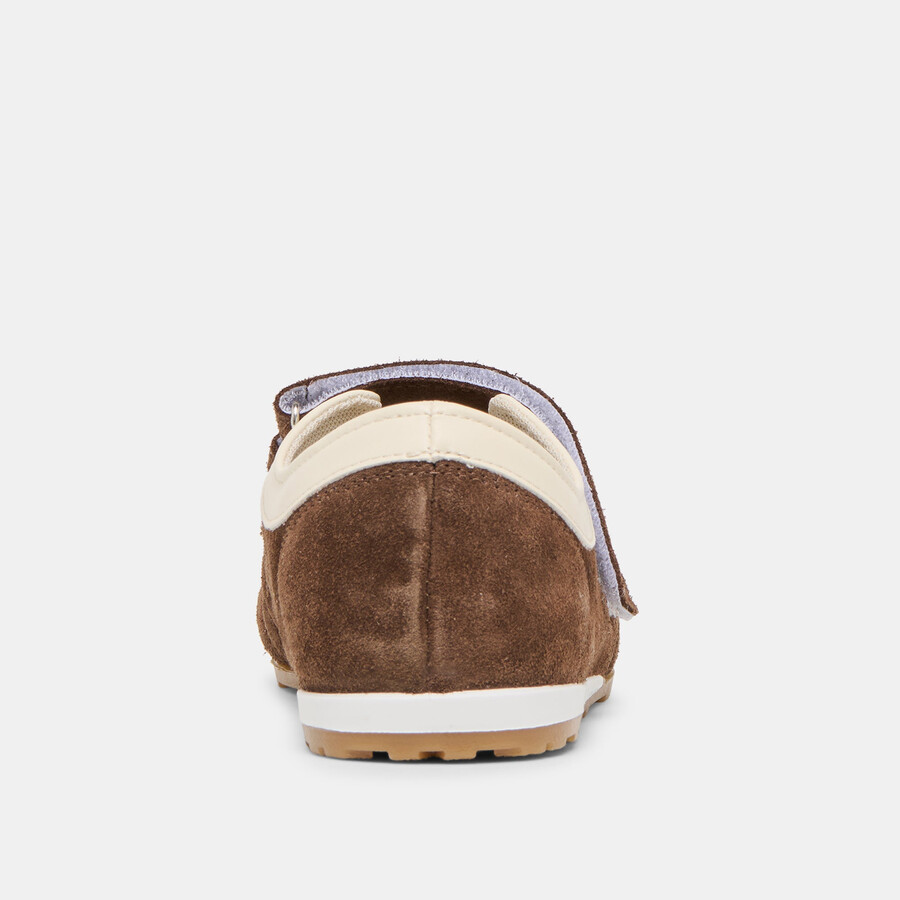 sneakers swan in pelle scamosciata marrone scuro