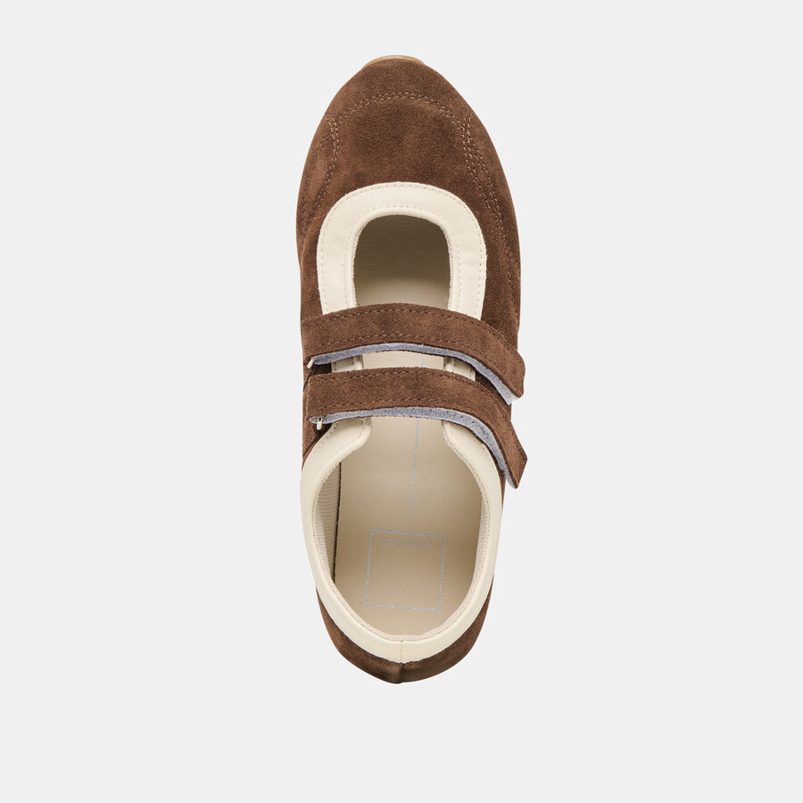 sneakers swan in pelle scamosciata marrone scuro