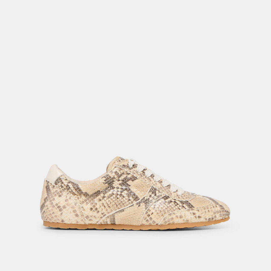 sneakers dorie in pelle stampata serpente naturale
