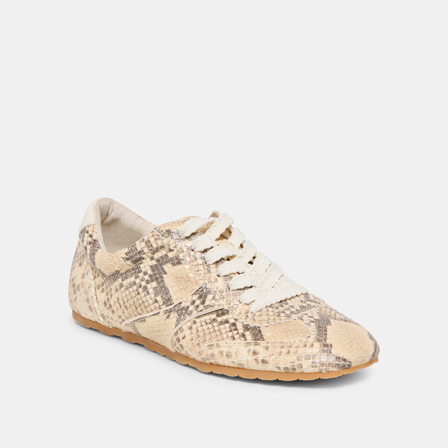 sneakers dorie in pelle stampata serpente naturale