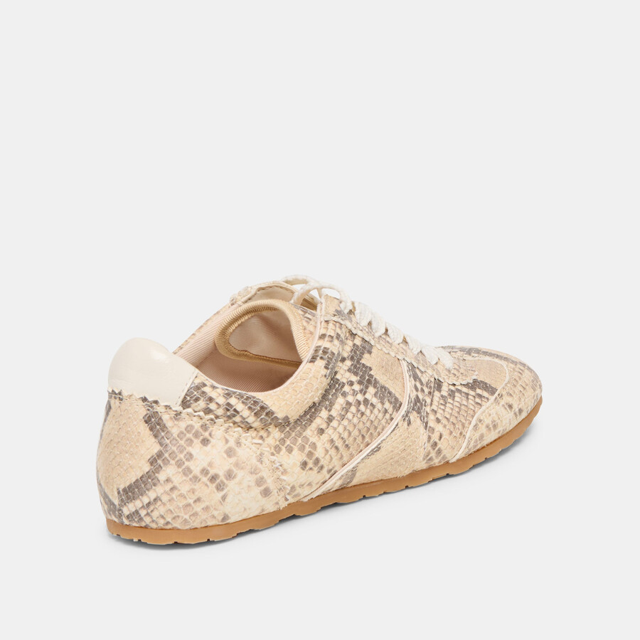 sneakers dorie in pelle stampata serpente naturale